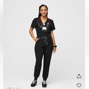 FIGS Women's Zamora™ High Waisted - Jogger Scrub Pants (Espresso 2/2)